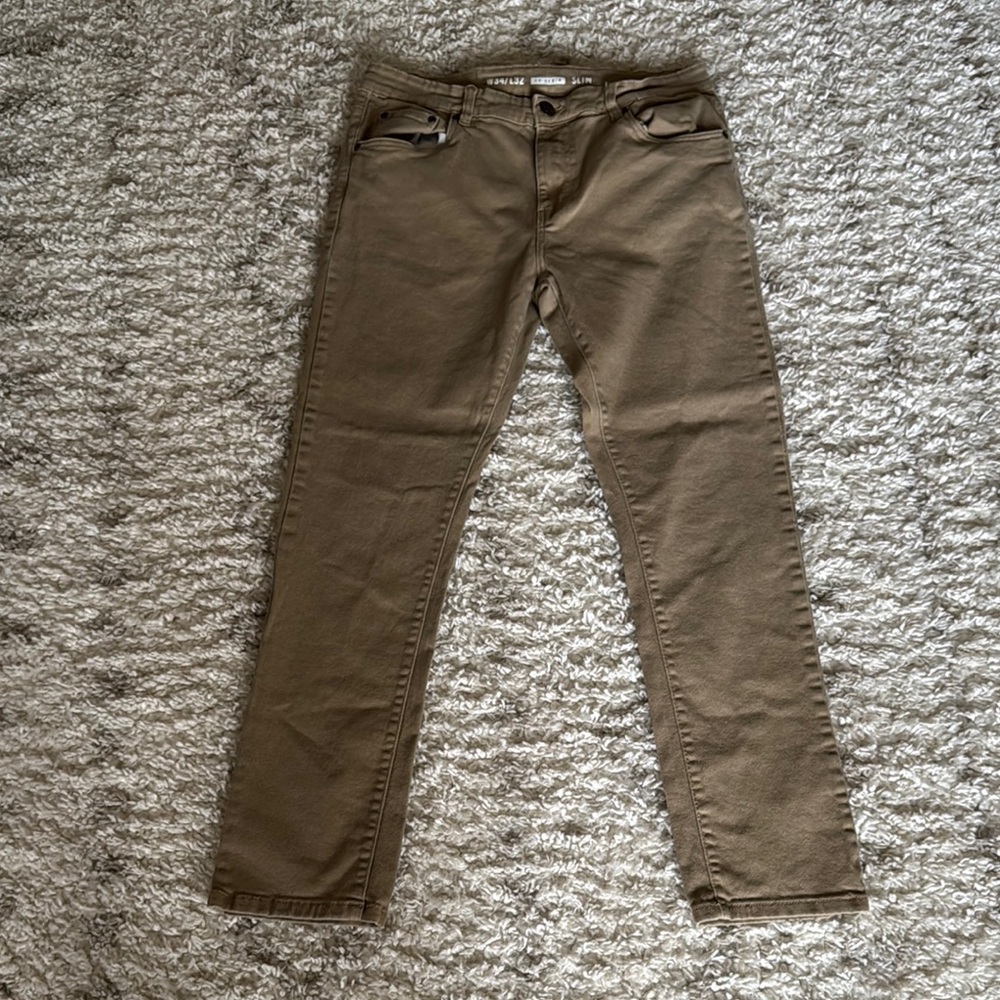 Men's Slim Fit Tan Jeans